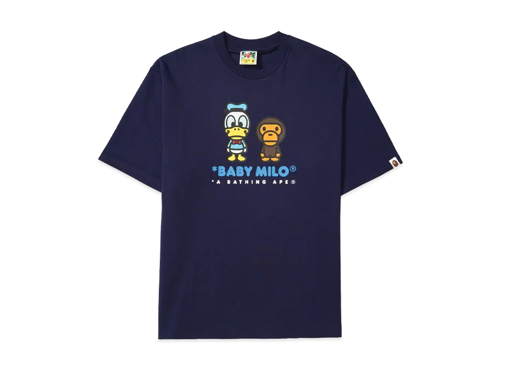 A BATHING APE x Disney Donald Duck Baby Milo Relaxed Fit Tee "Navy"