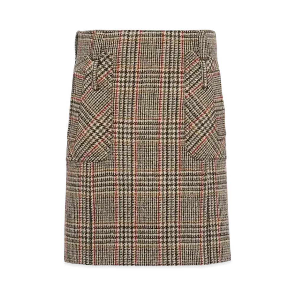 MIU MIU Women's Plaid Skirt "Rust"