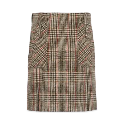 MIU MIU Women's Plaid Skirt "Rust"