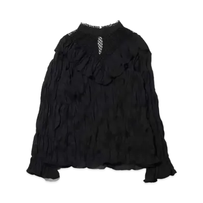 atmos pink Atmos Pink Neck Lace Blouse "Black"
