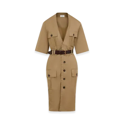 Saint Laurent Women's Dress "Beige"