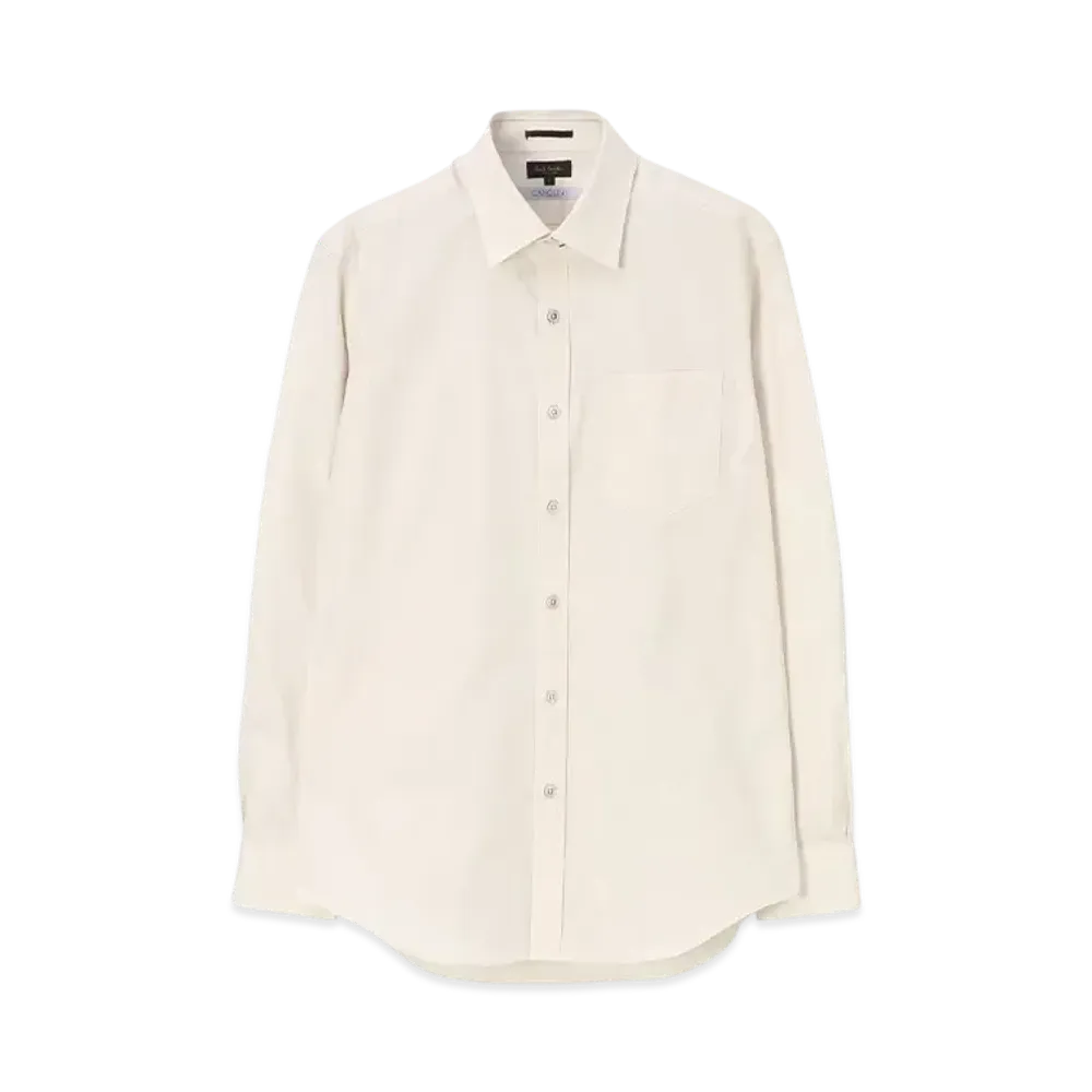 Paul Smith Cotton Twill Dress Shirt "LightBeige"