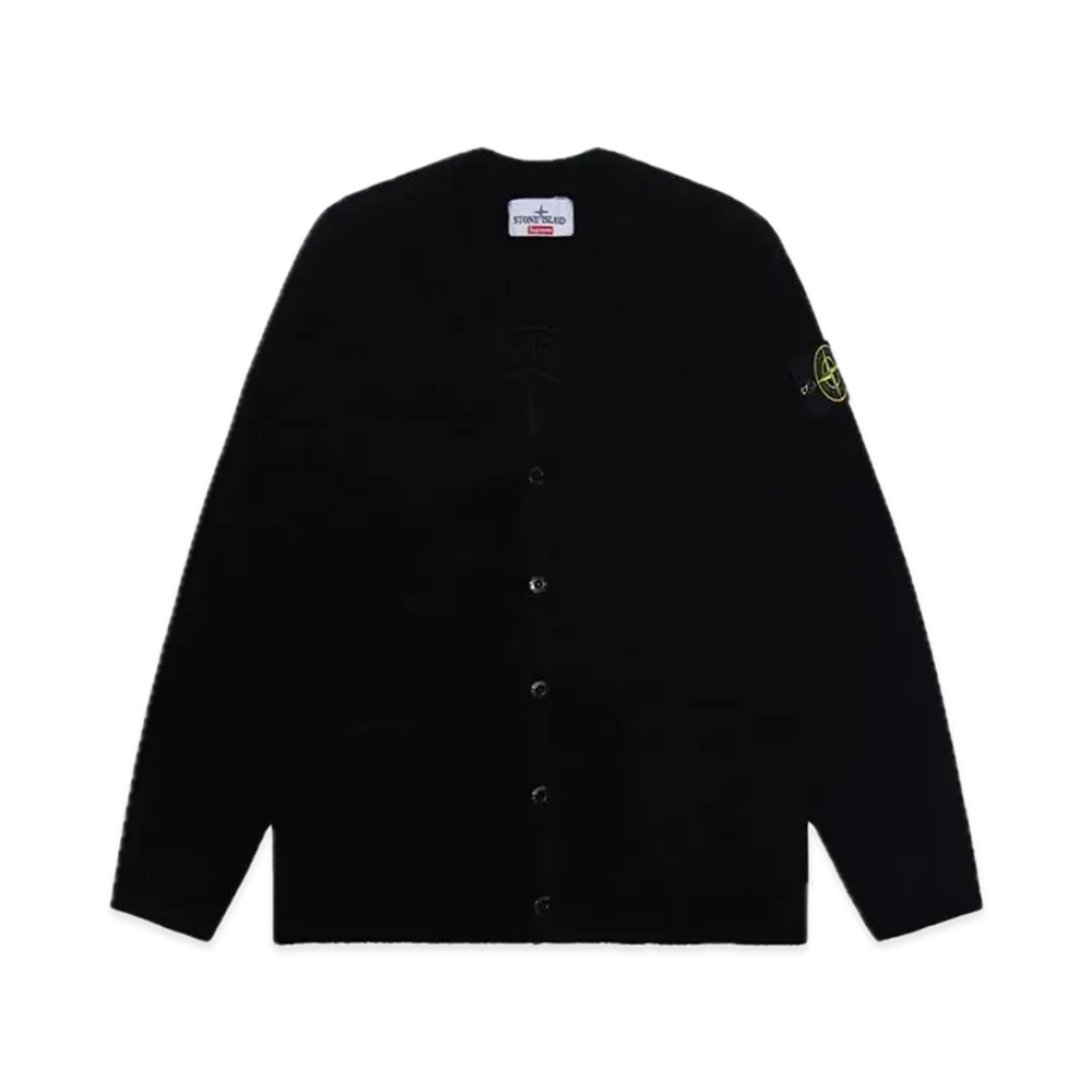 Supreme x Stone Island Boucle Cardigan "Black"