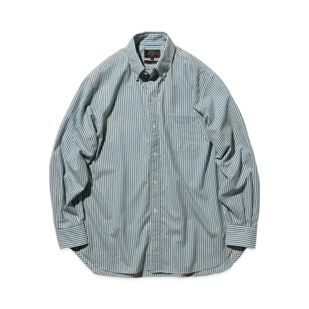 BEAMS B.D. Classic fit Wool Stripe "Blue"