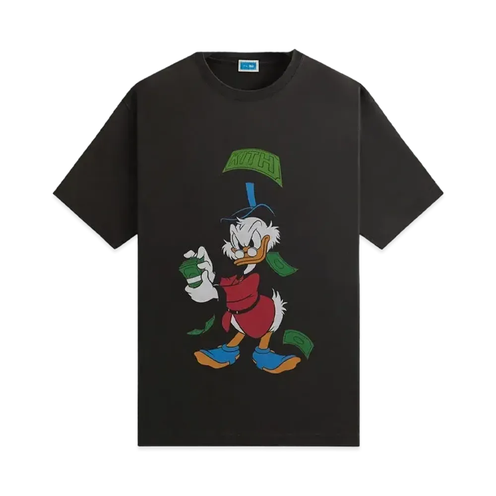 Kith x Disney For Donald Duck Scrooge Dollar Vintage Tee "Black"