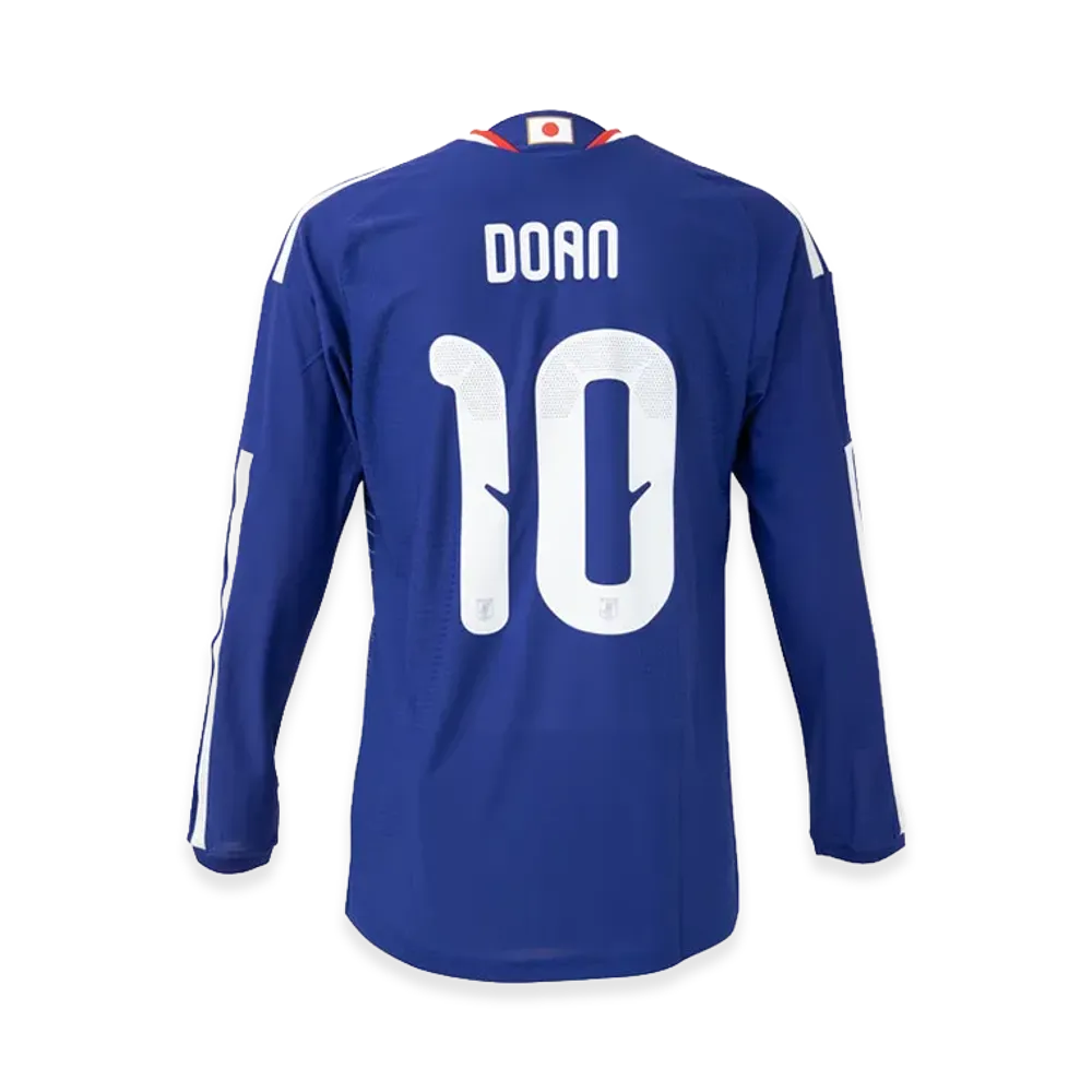 adidas Soccer Japan 2026 Home Authentic Long Sleeve Jersey #10 Ritsu Doan "Japan Blue/Ash Blue"