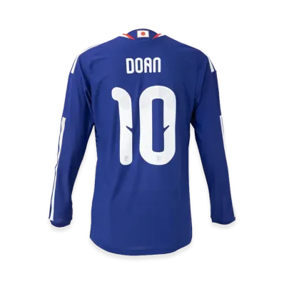 adidas Soccer Japan 2026 Home Authentic Long Sleeve Jersey #10 Ritsu Doan "Japan Blue/Ash Blue"