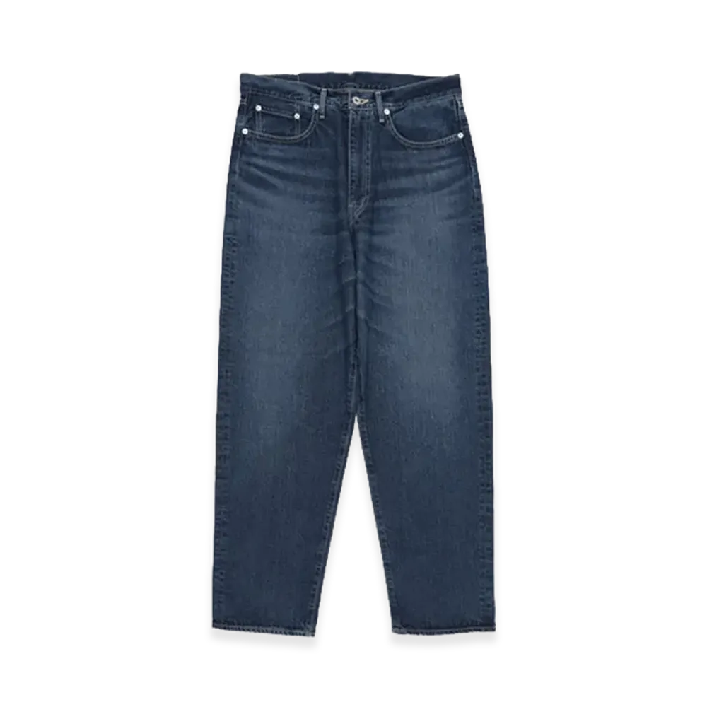 Graphpaper minus Recycled Cotton Denim Five Pocket Tapered Pants "Dark Fade"