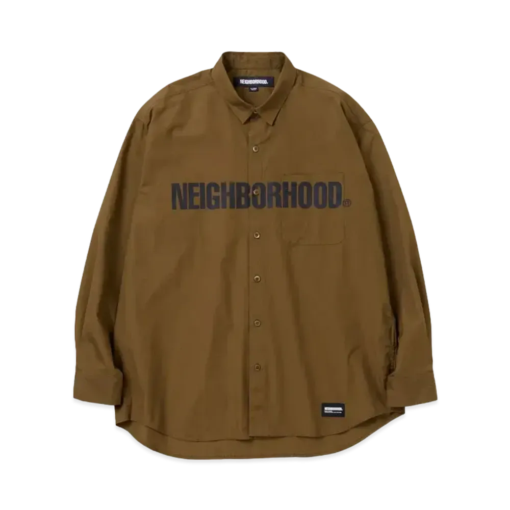 NEIGHBORHOOD CI Print Shirt LS "Olive Drab"