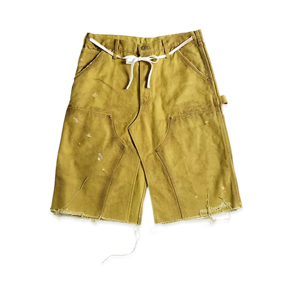 KAMIYA Boro Duck Wrap Skirt "Yellow"