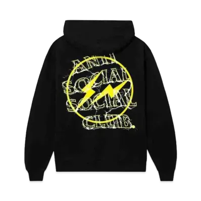 ANTI SOCIAL SOCIAL CLUB x FRAGMENT Bolt Hoodie "Black Yellow"