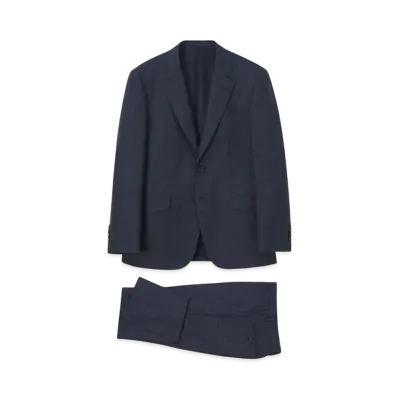 Paul Smith Semi-Plain Wool 2B Suit "Navy"