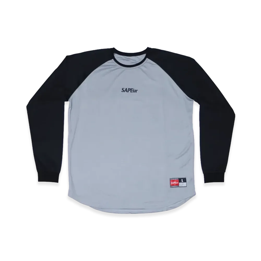 SAPEur Basic Raglan Sleeve L/S T-Shirt "Gray Black"