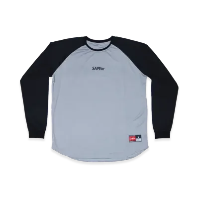 SAPEur Basic Raglan Sleeve L/S T-Shirt "Gray Black"