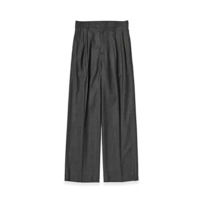AURALEE Women's Super Light Wool Two-Tuck Slacks "Top Charcoal"