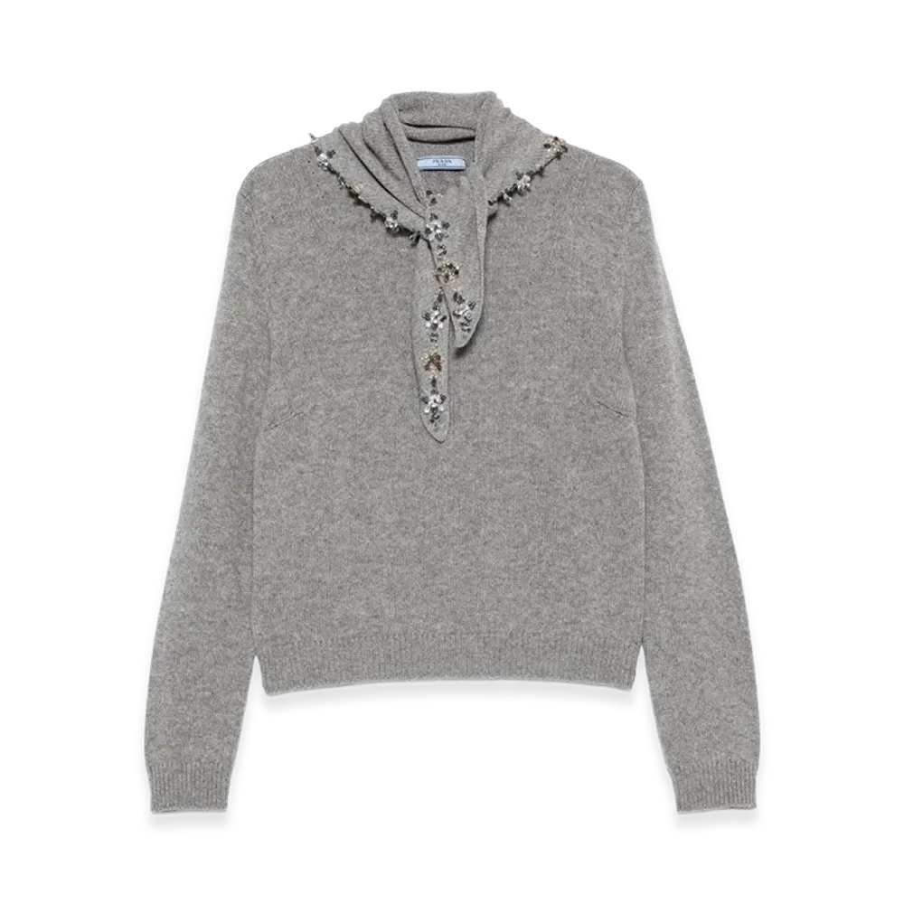 PRADA Women's Cashmere Sweater "Gray"
