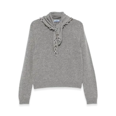 PRADA Women's Cashmere Sweater "Gray"