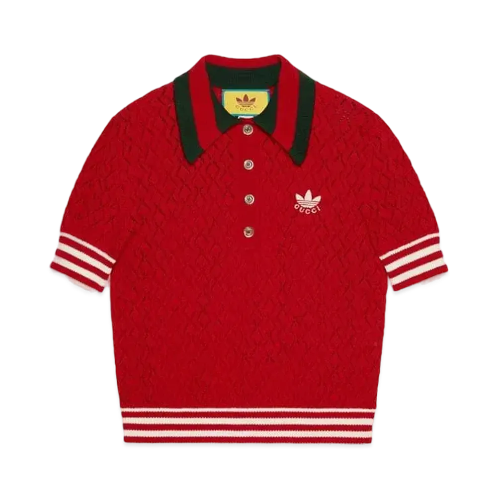 adidas x GUCCI Cotton Polo "Red"