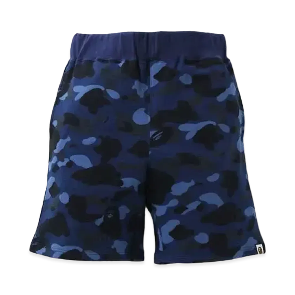 A BATHING APE COLOR CAMO SWEAT SHORTS "Navy"