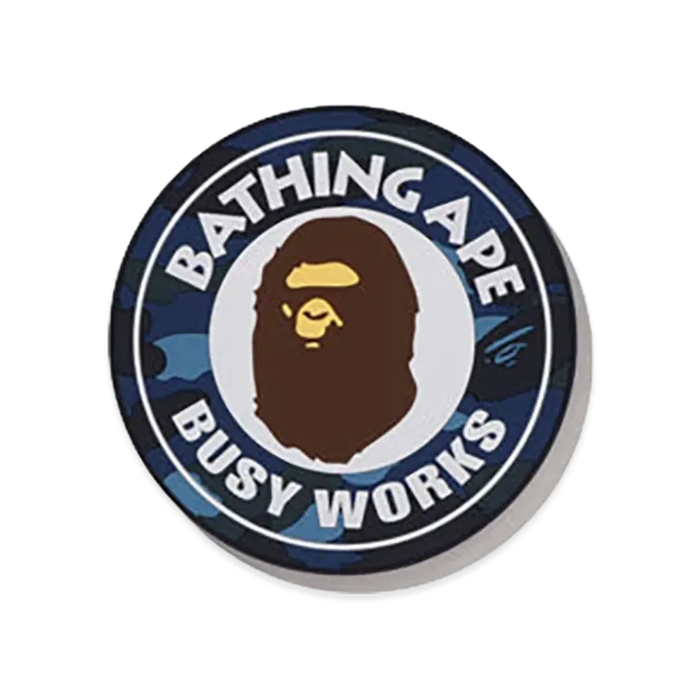 A BATHING APE Color Camo Busy Works Rubber Coaster "Navy"