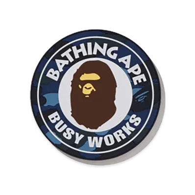 A BATHING APE Color Camo Busy Works Rubber Coaster "Navy"