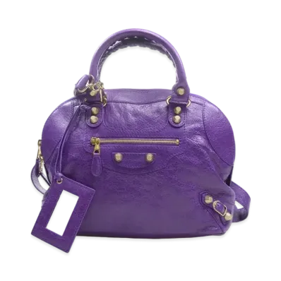 BALENCIAGA Handbag Lambskin "Purple"