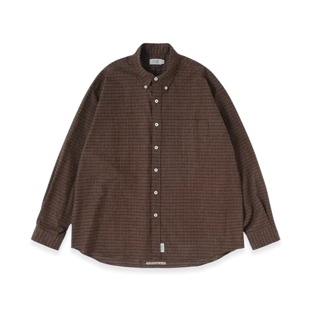 SEDAN ALL-PURPOSE Twill Plaid Big BD Shirt "Brown"
