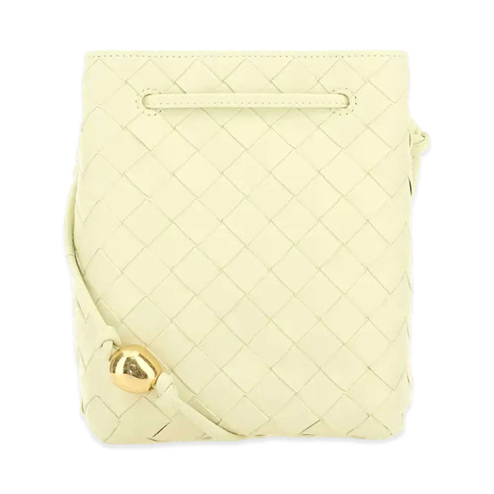 Bottega Veneta Women's Leather Bucket Bag "Pastel Yellow"