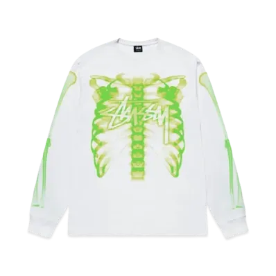 Stussy Rib Cage 3M LS Tee "White"