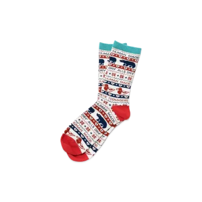 HUMAN MADE NORDIC PATTERNED SOCKS "Red"