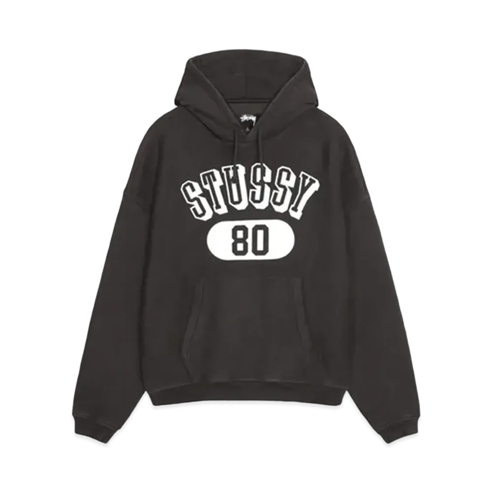 Stussy 80 Relaxed Hoodie "Washed Black"
