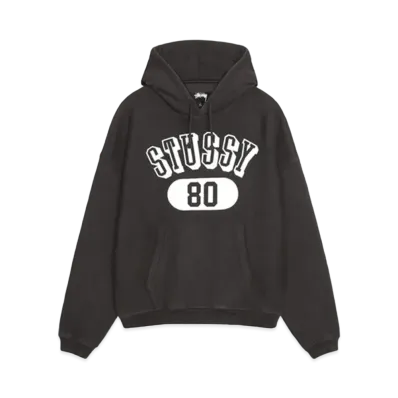 Stussy 80 Relaxed Hoodie "Washed Black"