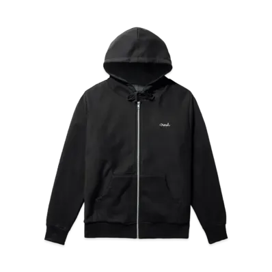 Noah Tartan-Lined Zip-Up Hoodie "Black"