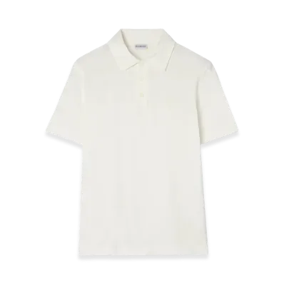 Burberry Cotton Polo Shirt "Chalk White"