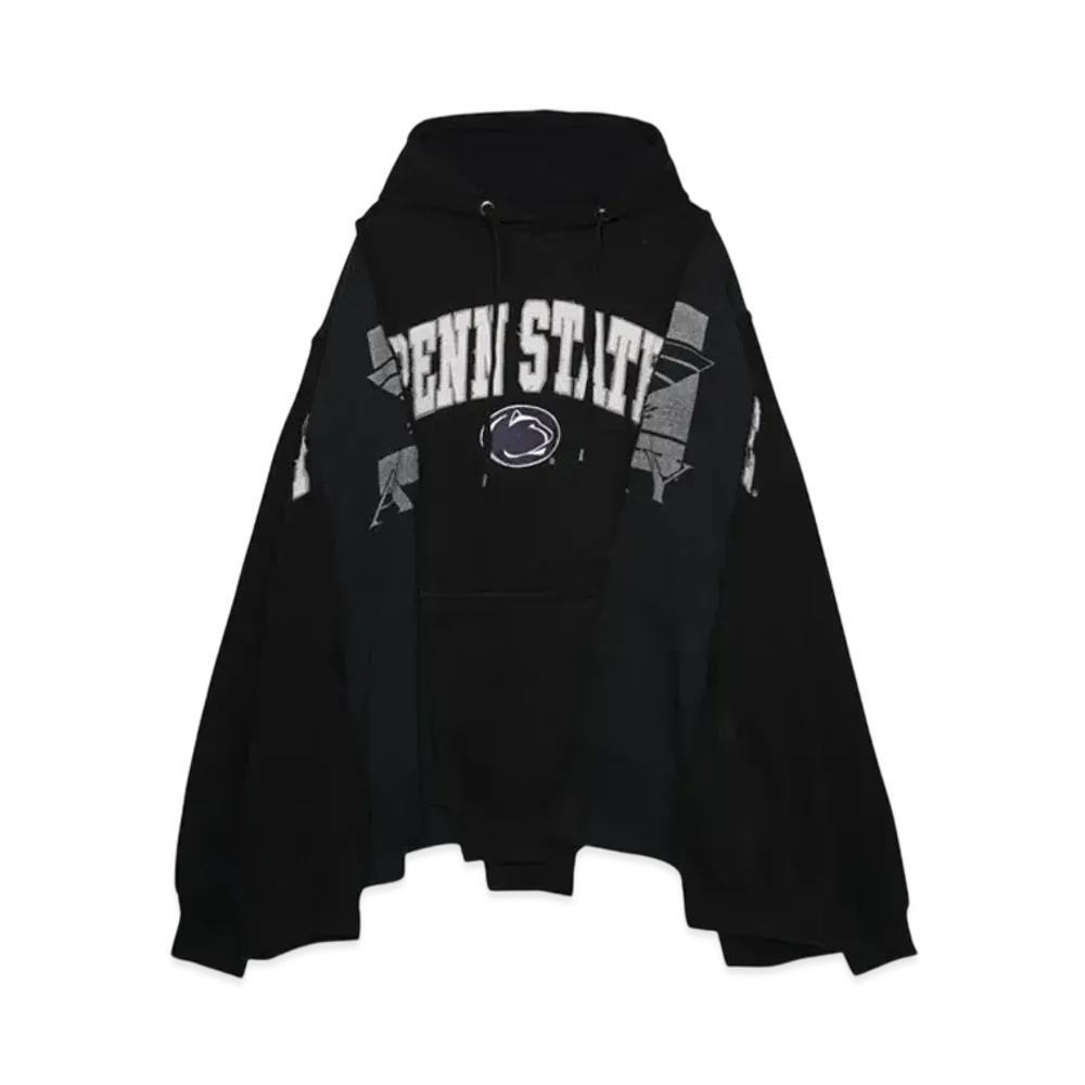 DISCOVERED LOOPING WIDE COLLEGE HOODIE with IRON CROSS CROCHET_ver.01 "WHITE"