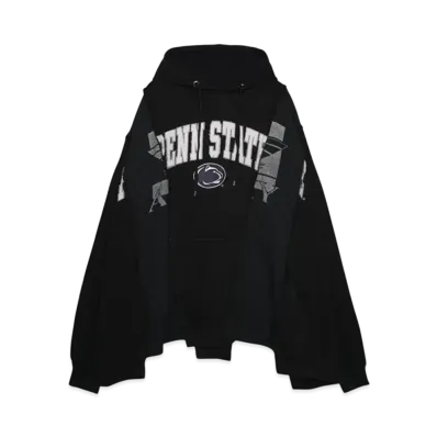 DISCOVERED LOOPING WIDE COLLEGE HOODIE with IRON CROSS CROCHET_ver.01 "WHITE"
