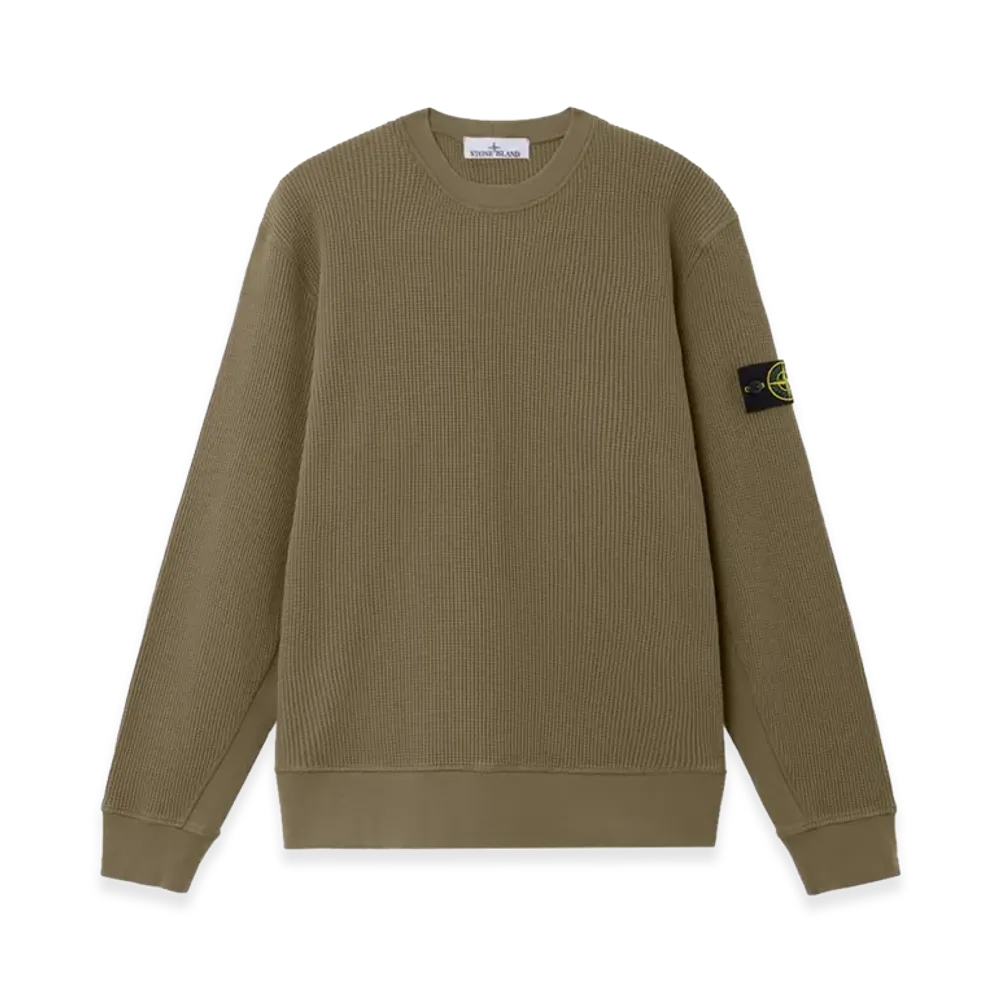 Stone Island 6100056 Organic Cotton Waffle Fleece "Military Green"