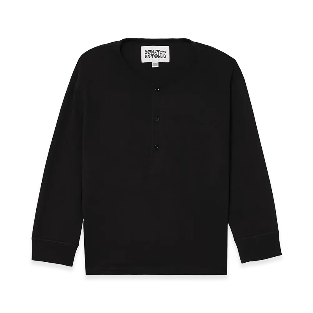 ZARA x Bad Bunny Benito Antonio Cropped Fit Henley Tee "Black"