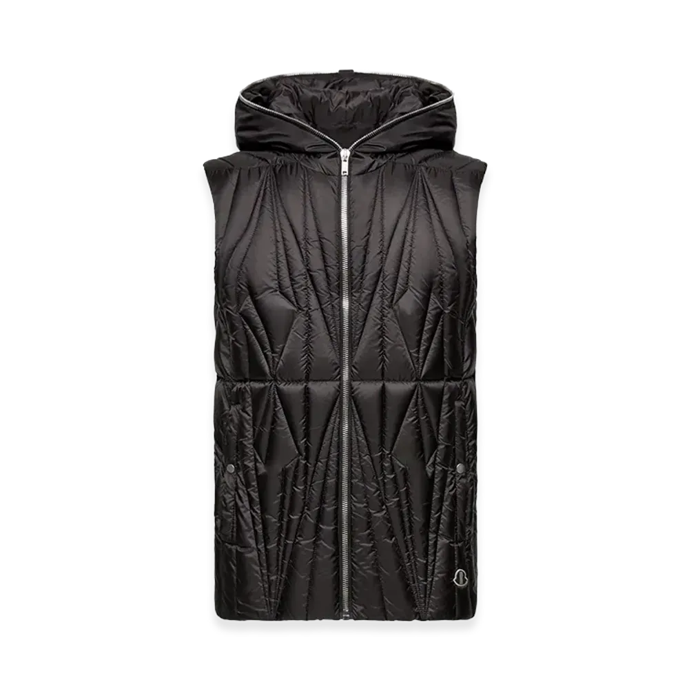 MONCLER x Rick Owens Geocamo Ziplock Vest "Black"