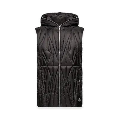 MONCLER x Rick Owens Geocamo Ziplock Vest "Black"