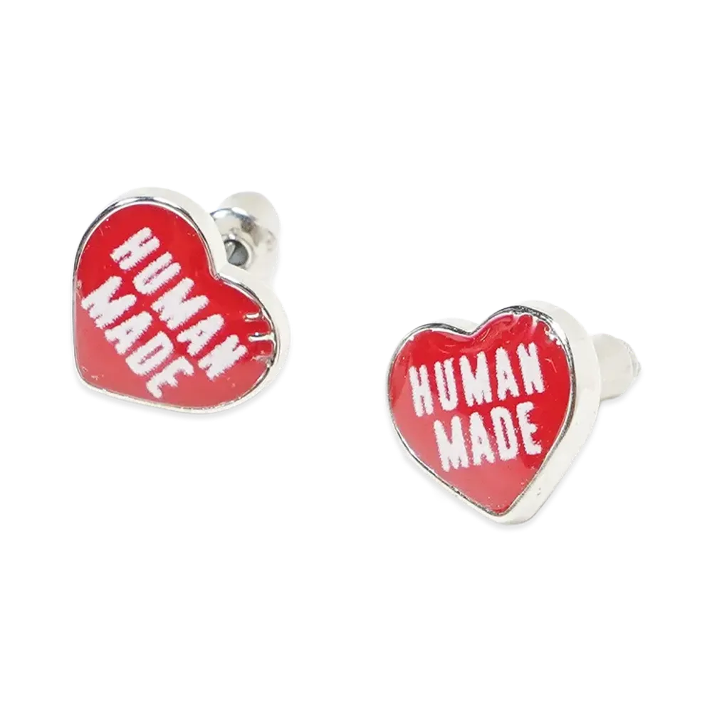 HUMAN MADE Heart Earrings "Red" HM29GD156