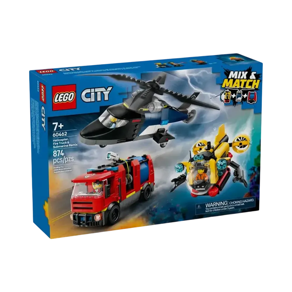 LEGO CITY "Helicopter, Fire Truck & Submarine Remix" [60462]