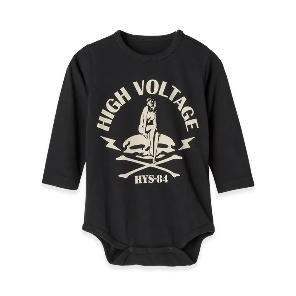 HYSTERIC GLAMOUR High Voltage Rompers "Black"