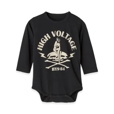 HYSTERIC GLAMOUR High Voltage Rompers "Black"