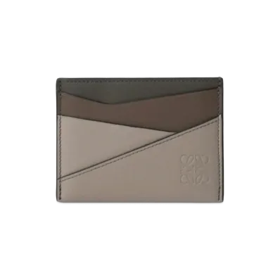 LOEWE Puzzle Plain Card Holder Classic Calf "Winter Brown/Sand"