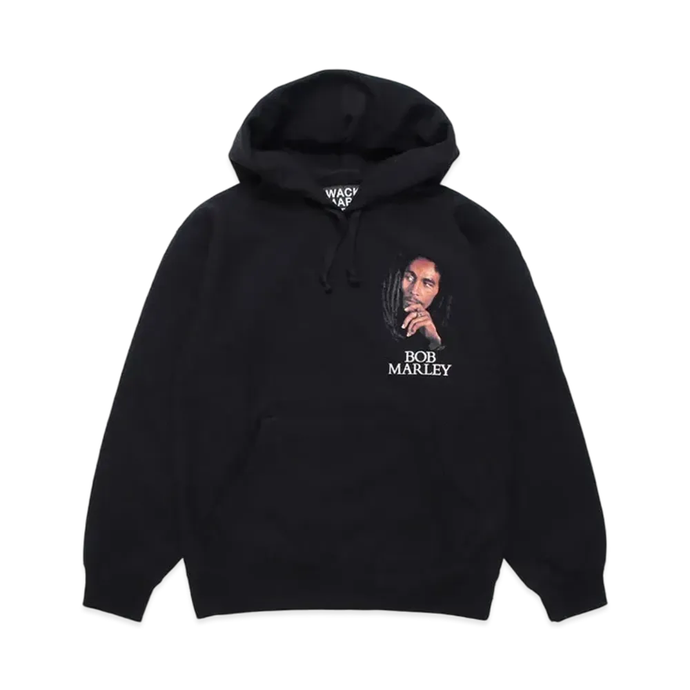 WACKO MARIA BOB MARLEY / Heavy Weight Pull Over Hooded Sweat Shirt "Black"