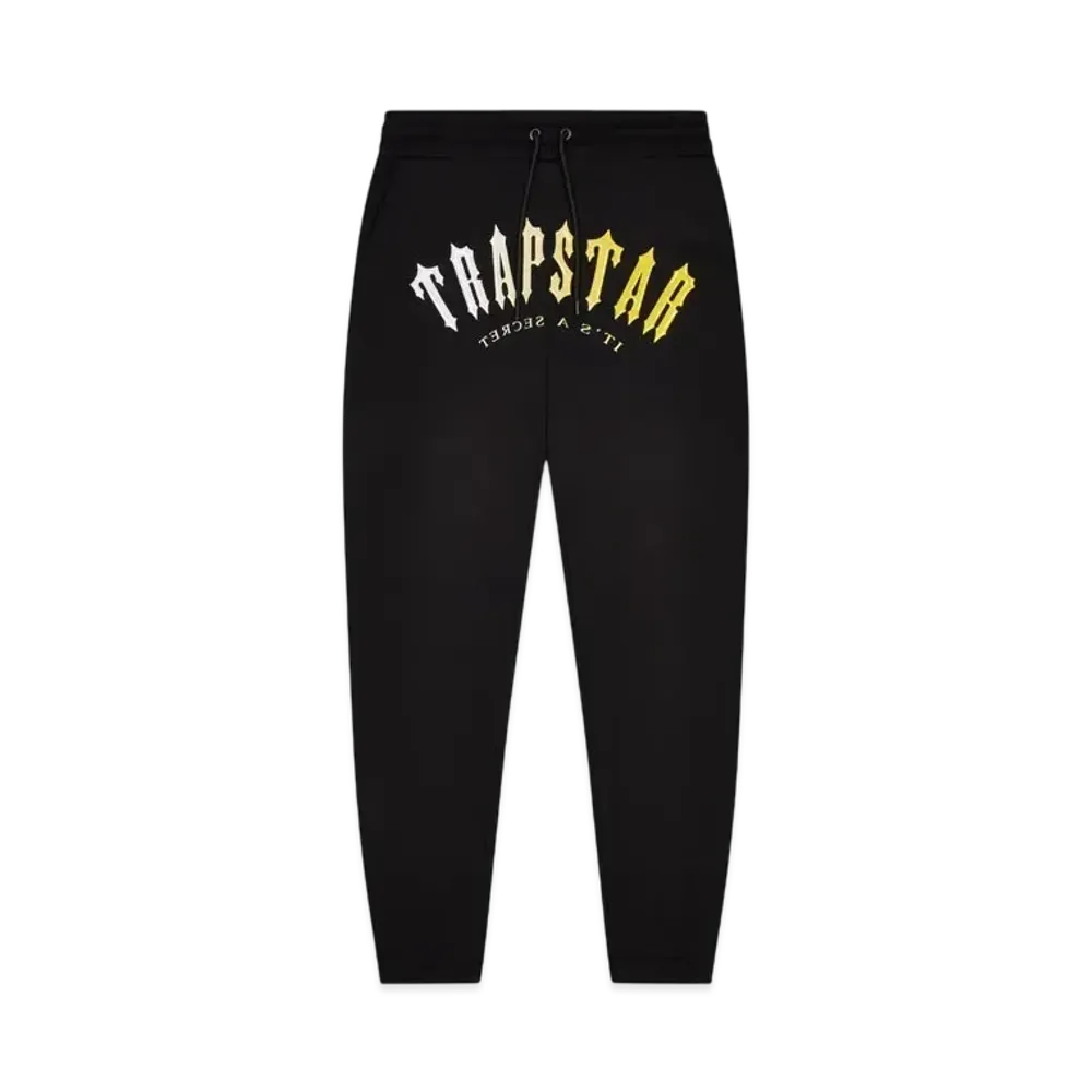 TRAPSTAR Decoded Hooded Gel Tracksuit "Black/Yellow"
