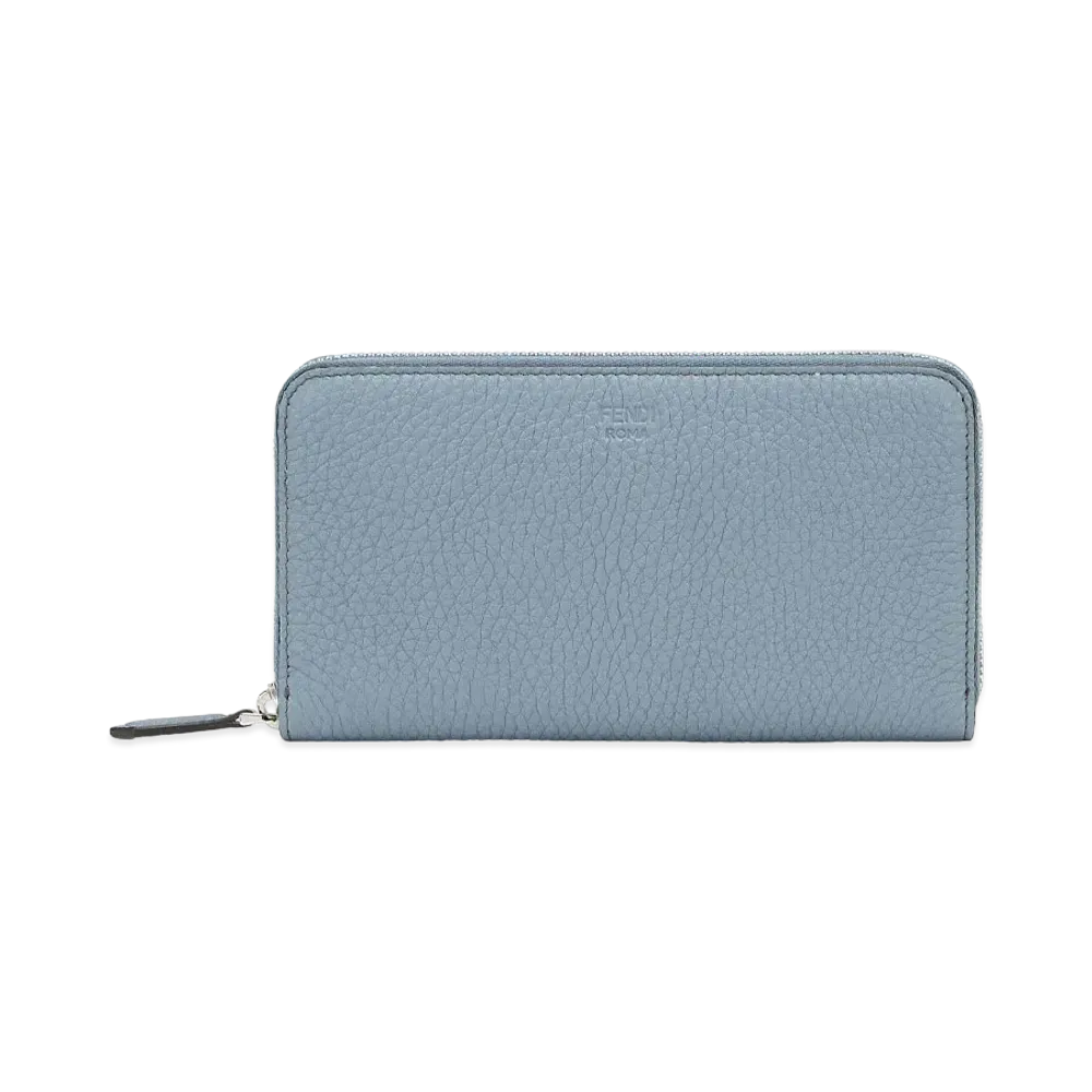 FENDI Zip Around Wallet Leather "Light Blue"