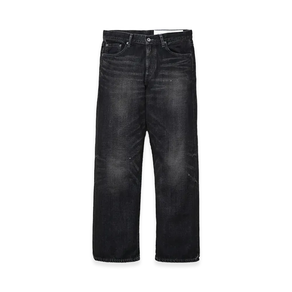 NEIGHBORHOOD Washed Denim Full Cut Pants "Black"