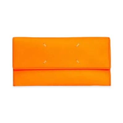 Maison Margiela Cow Leather Long Wallet "Orange"